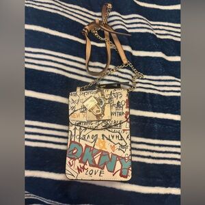 NWT DKNY Graffiti Print Crossbody Bag